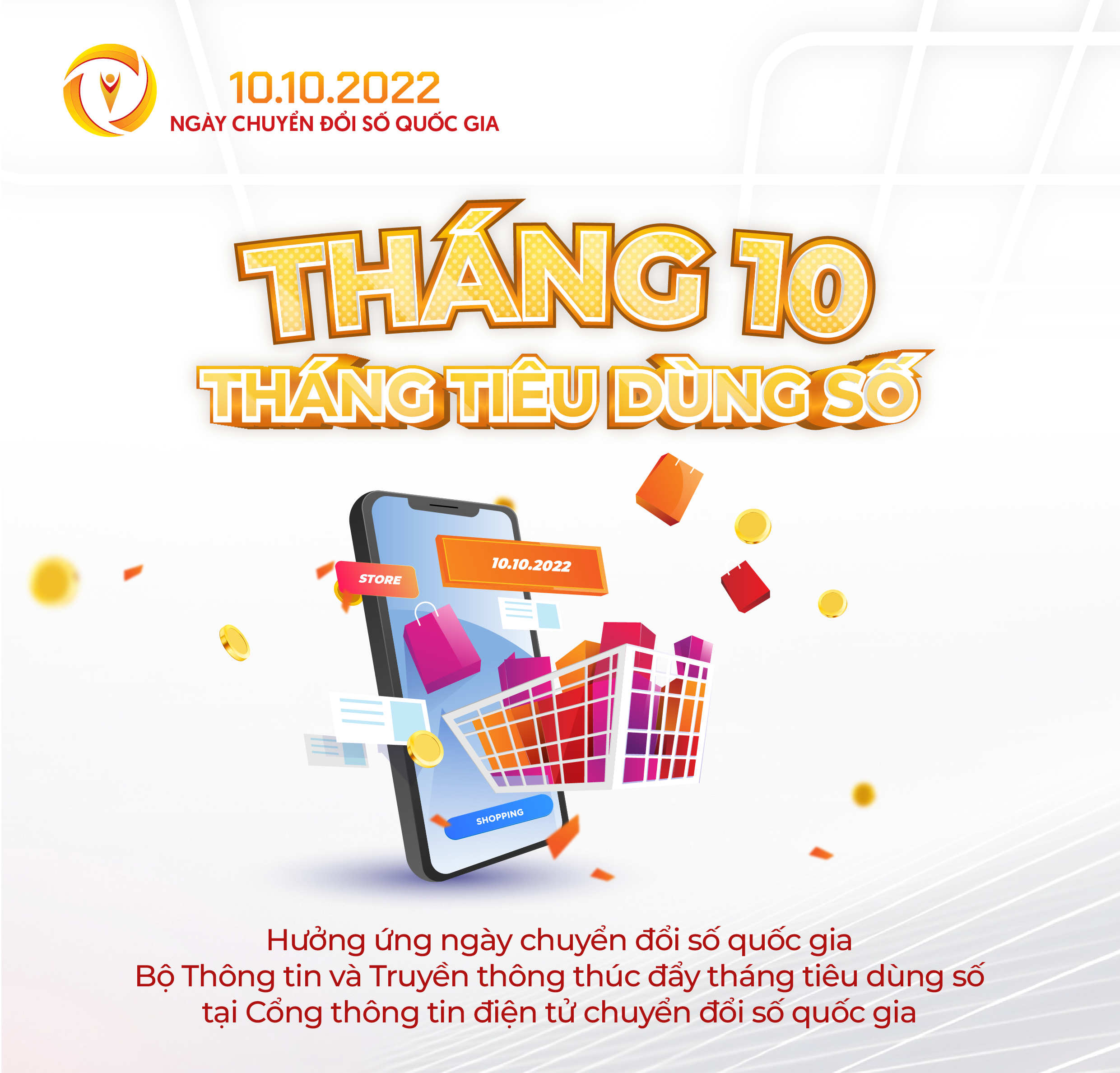 Chào mừng Ngày Chuyển đổi số quốc gia 10.10 và Tháng 10 - Tháng tiêu dùng số