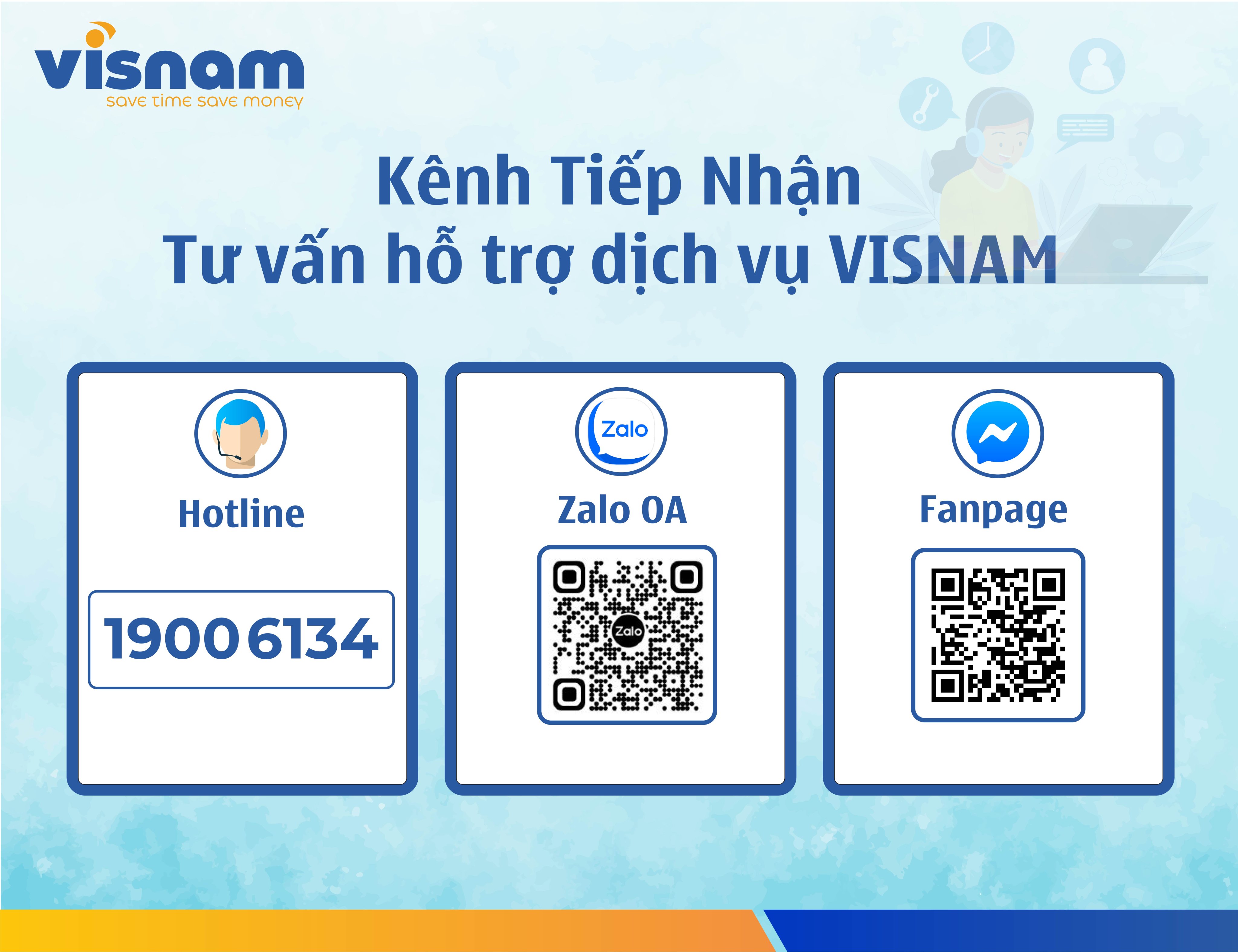 VISNAM Thông Báo Kênh Hỗ Trợ Khách Hàng