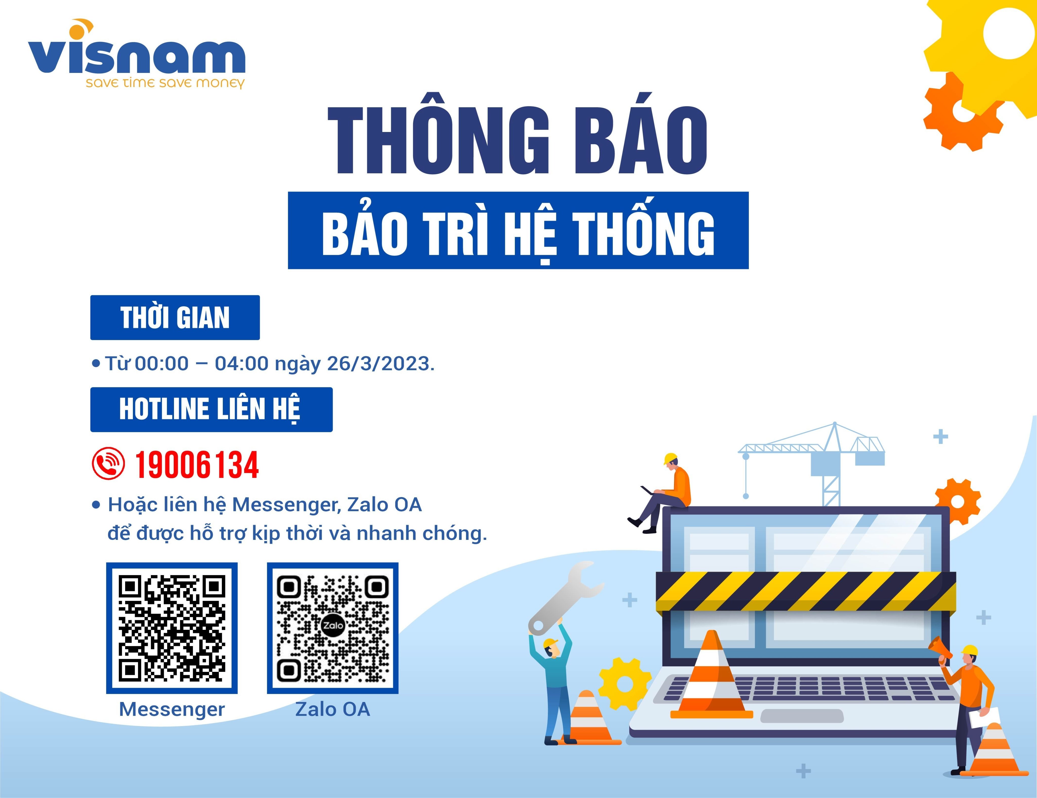 THÔNG BÁO BẢO TRÌ HỆ THỐNG