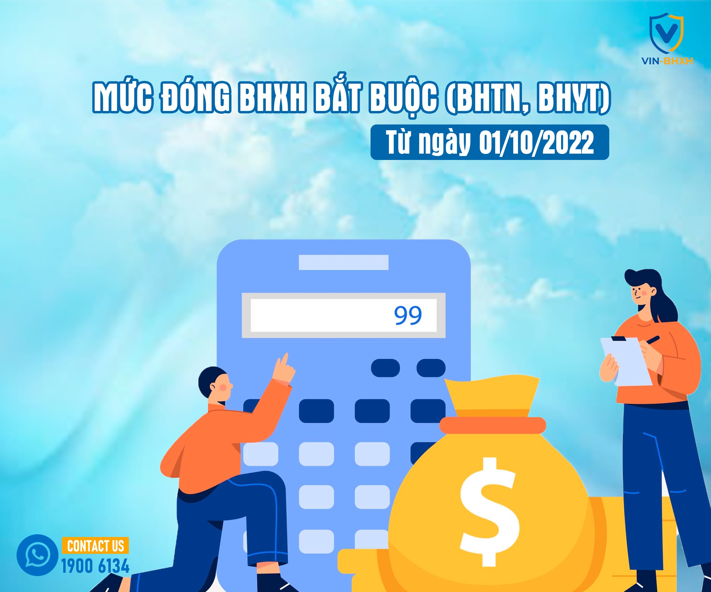Mức đóng bảo hiểm xã hội bắt buộc (BHTN, BHYT) từ ngày 01/10/2022