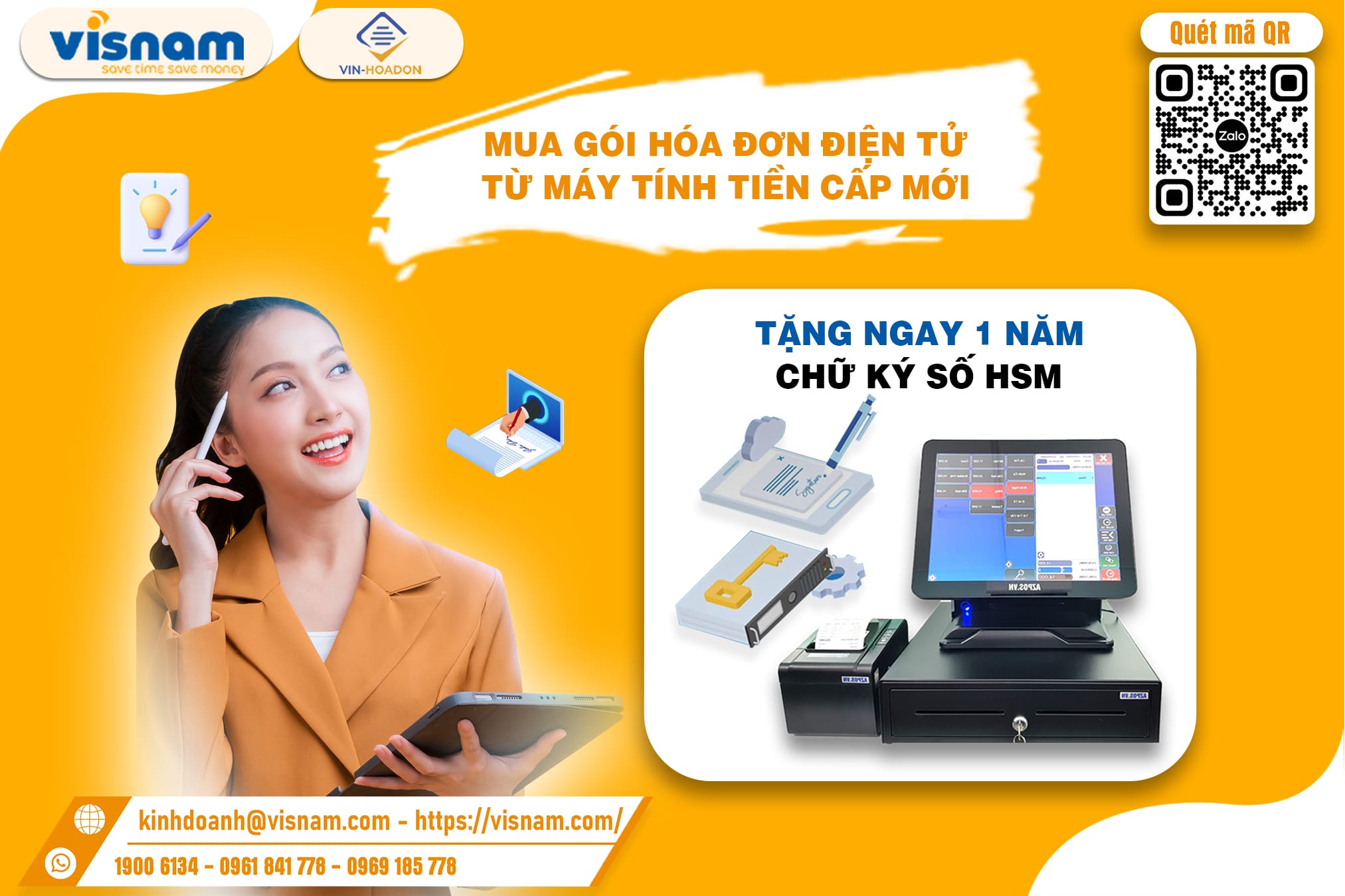 Đột Phá Chuyển Đổi Số Cho Hộ Kinh Doanh Với Hóa Đơn Điện Tử Từ Máy Tính Tiền Kèm Chữ Ký Số HSM – Theo Nghị Định 70/2025