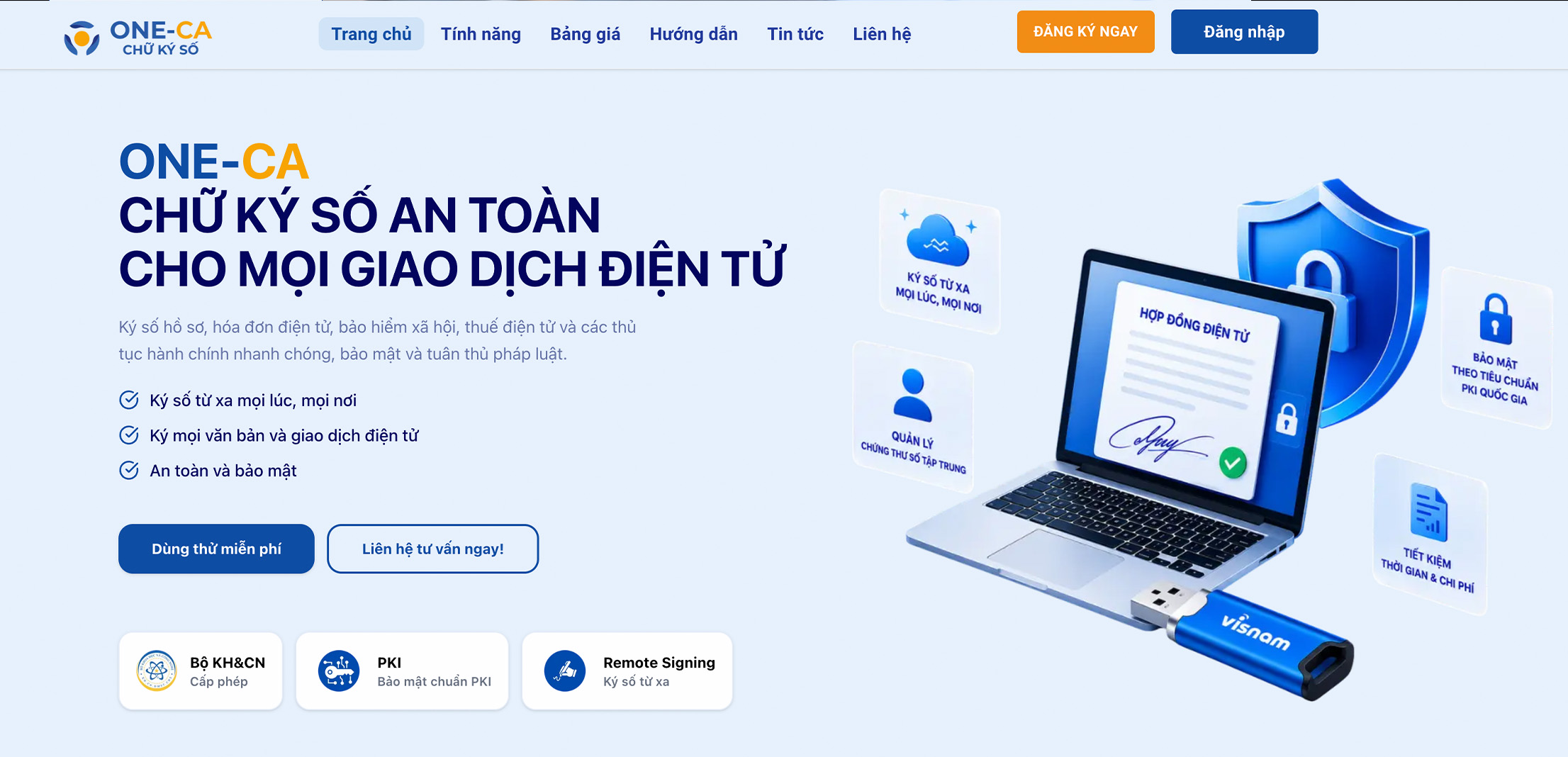 ONE-CA hỗ trợ doanh nghiệp sử dụng chữ ký số như thế nào?