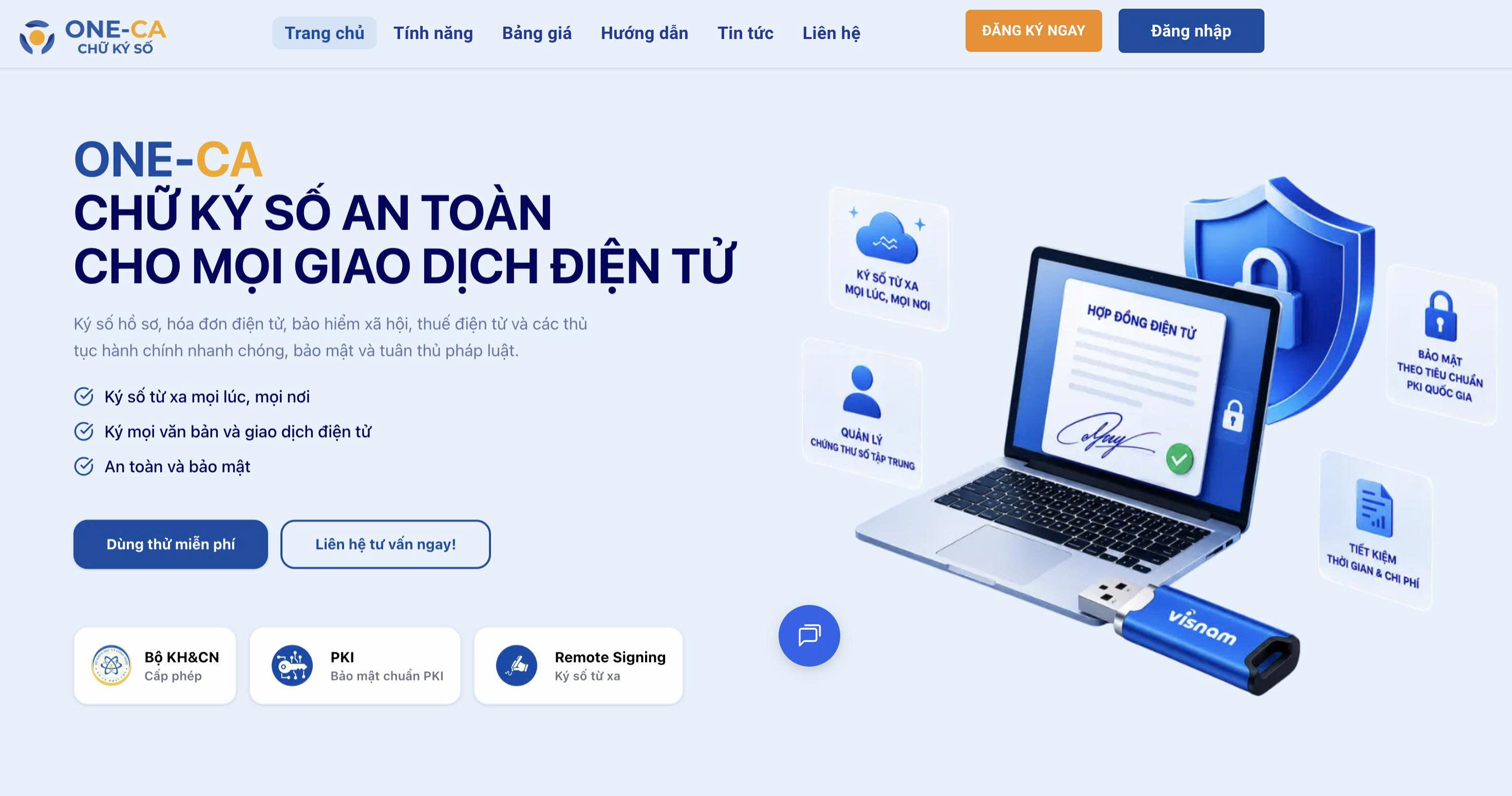 ONE-CA Giải pháp chữ ký số cho hộ kinh doanh