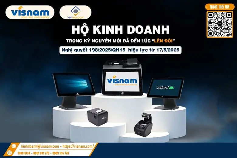 HỘ KINH DOANH “LÊN ĐỜI” TỪ 2026 – CHUYỂN SANG KÊ KHAI & HÓA ĐƠN ĐIỆN TỬ CÙNG VIN HOADON