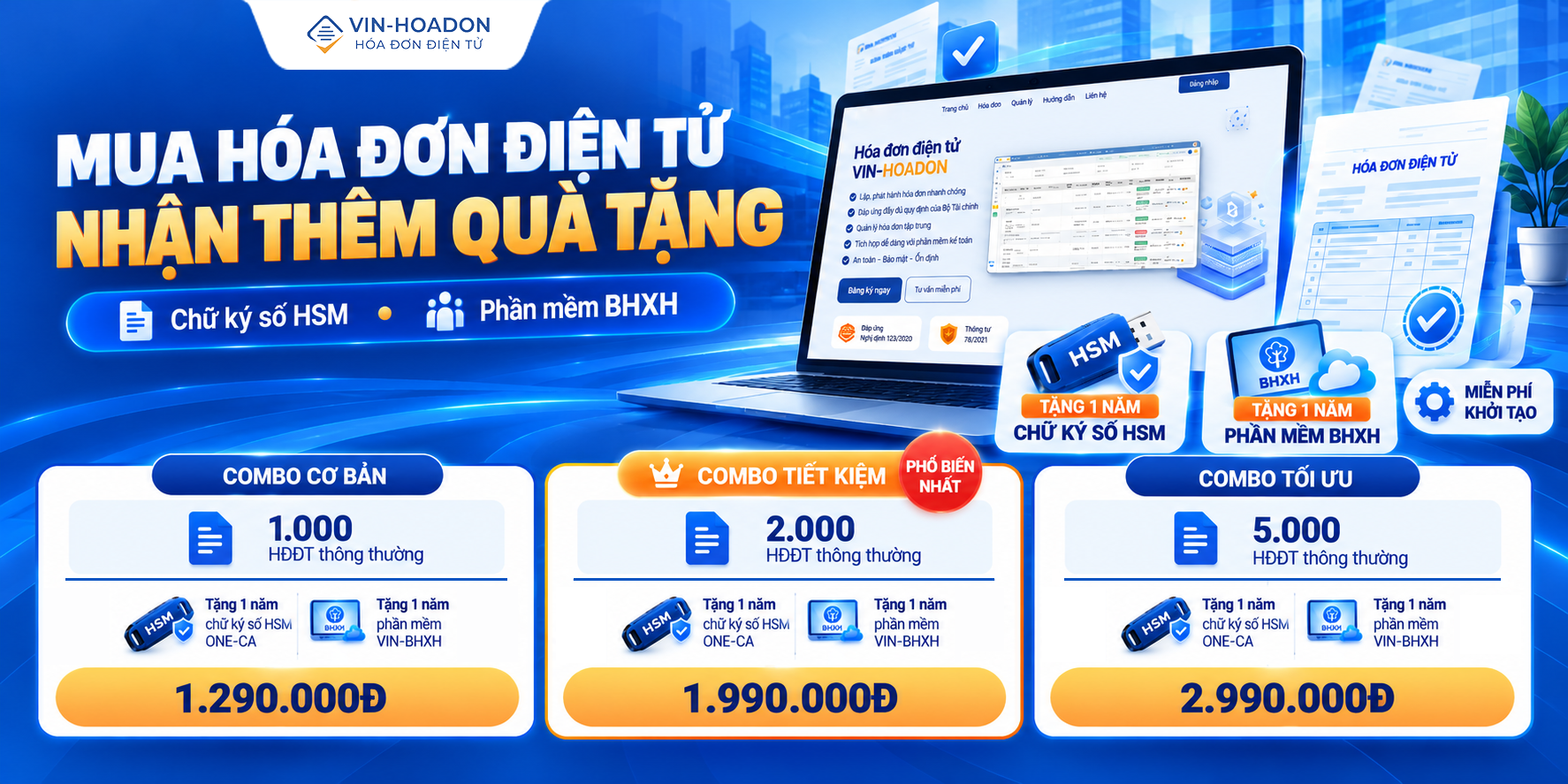 Combo hóa đơn điện tử VIN-HOADON