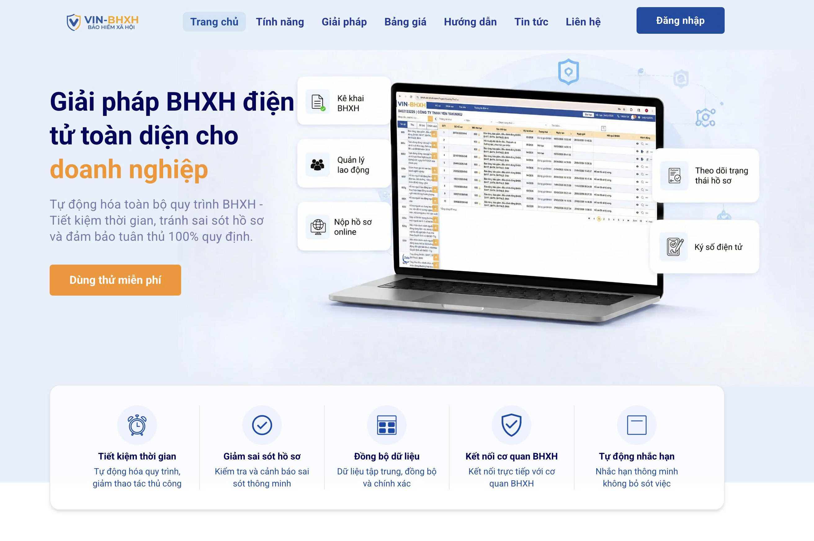 Kê khai BHXH điện tử với BIN-BHXH