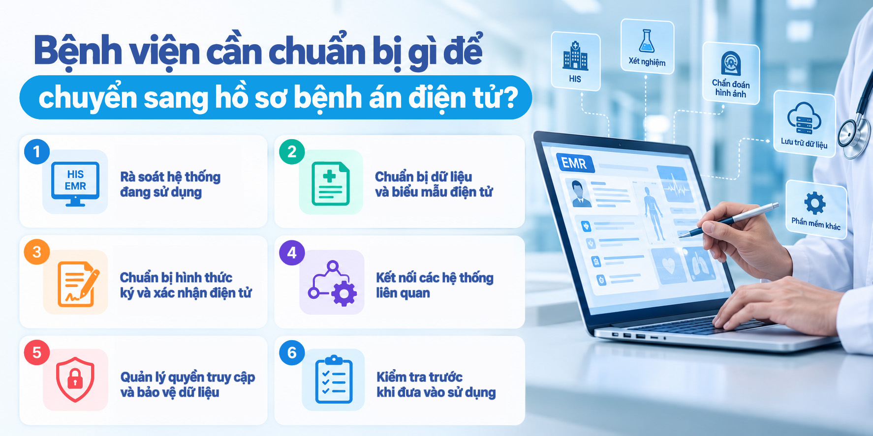 Bệnh viện cần chuẩn bị gì để chuyển sang hồ sơ bệnh án điện tử